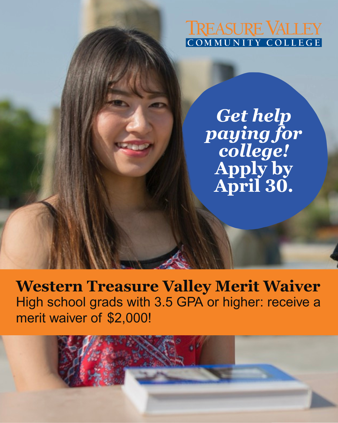image of the merit scholarship flyer